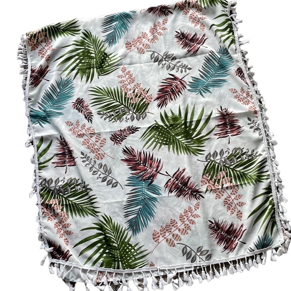 Shein Tropical Print Wrap Scarf